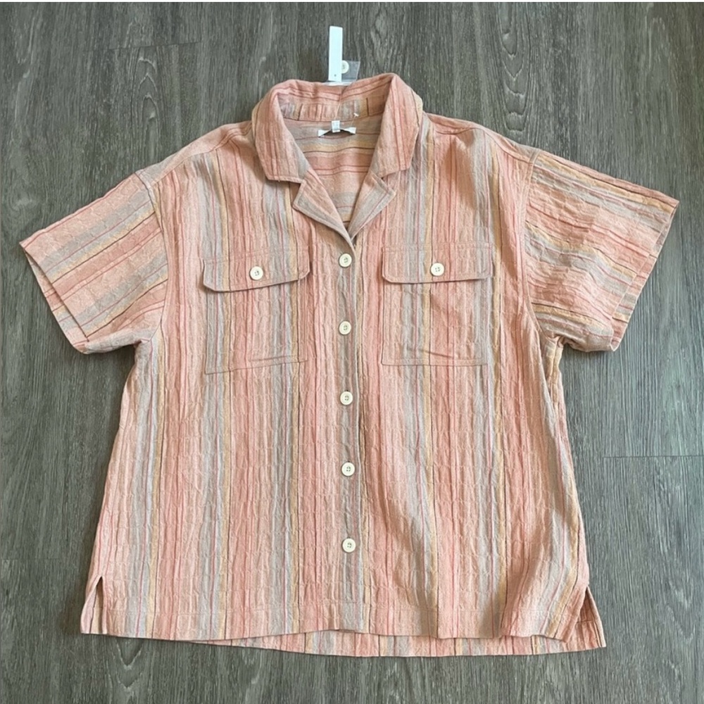 💚Madewell Camp Shirt Striped💚